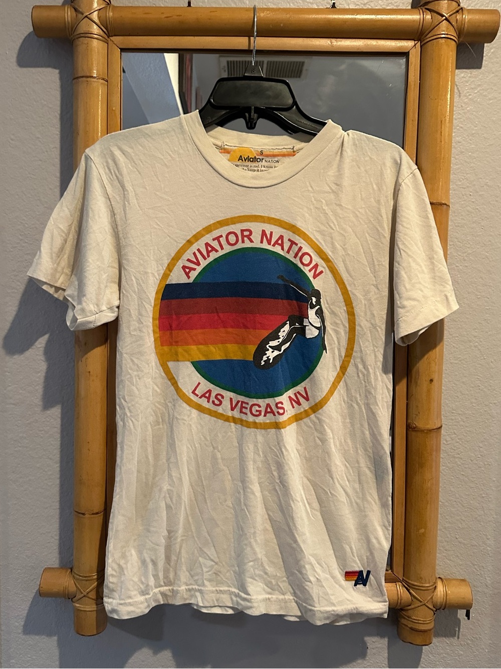 Aviator Nation / SIGNATURE TEE /LAS VEGAS / - OFF WHITE pee-loved